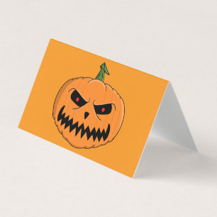 Cartão De Visita Menacing Jack O'Lantern Halloween