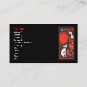 Cartão De Visita Menina & cão