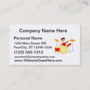 Cartão De Visita Menino dos desenhos animados que joga bordas