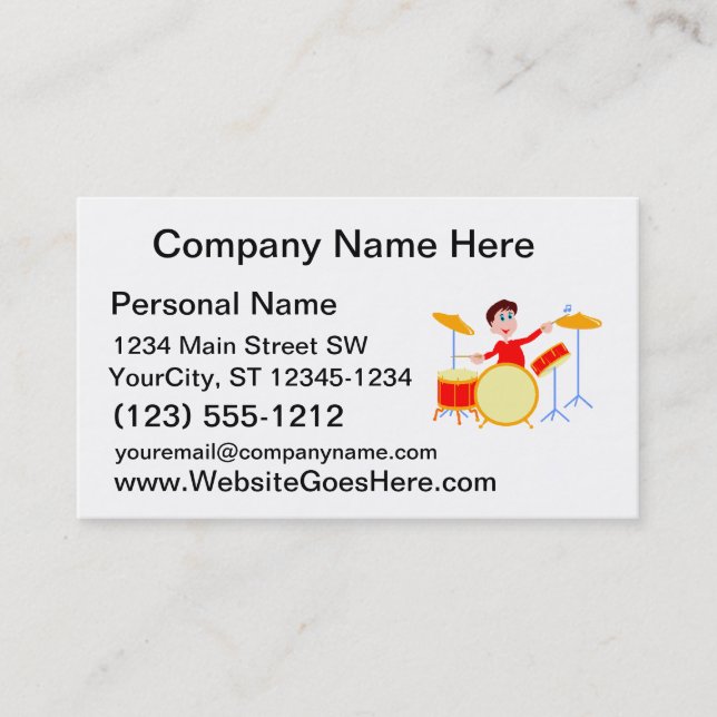 Cartão De Visita Menino dos desenhos animados que joga bordas (Frente)