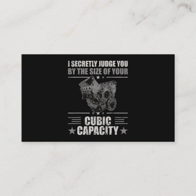 Cartão De Visita Mens, eu o julgo secretamente pelo tamanho do seu  (Frente)