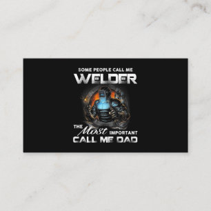 Cartão De Visita Mens Welder Pai O Mais Importante Me Chame De Gord