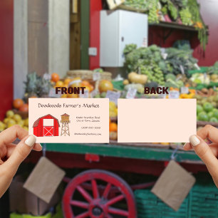Cartão De Visita Mercado dos agricultores