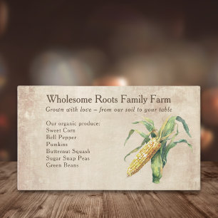 Cartão De Visita mercado rústico de aquicultores, fazendeiro de mil