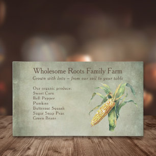 Cartão De Visita mercado rústico de aquicultores, fazendeiro de mil