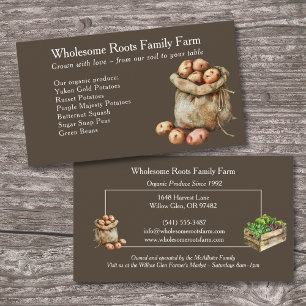 Cartão De Visita mercado rústico de aquicultores, produção local