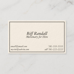 Cartão De Visita Mercenário da piada da novidade do KRW para o