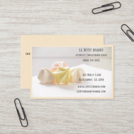 Cartão De Visita Merengue Bakery Baker Assar de pastelaria Chef