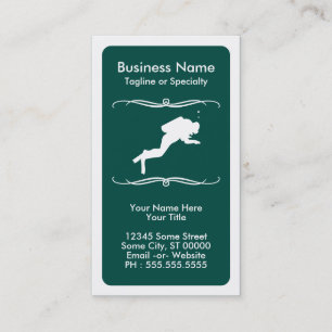 Cartão De Visita mergulho mod scuba