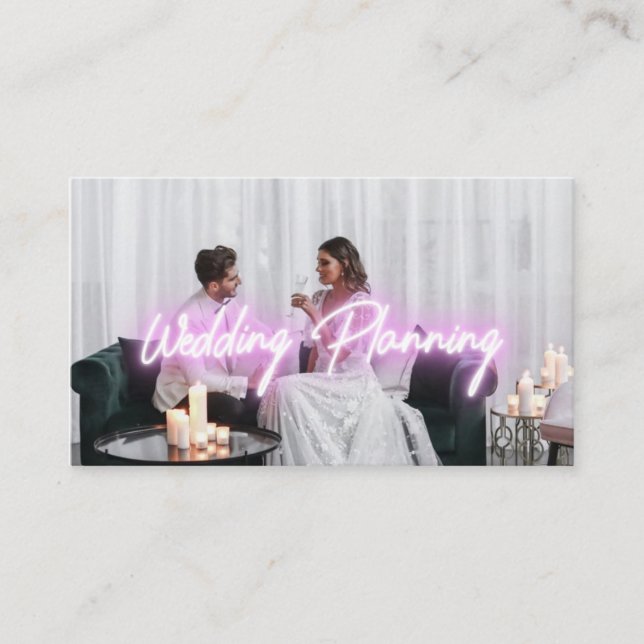 Cartão De Visita Mesa de casamento, Planejador de Eventos de Casame (Frente)