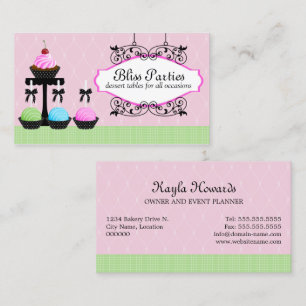 Cartão De Visita Mesas de Sobremesas Cake Pops
