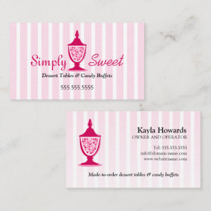 Cartão De Visita Mesas do bufete e da sobremesa dos doces