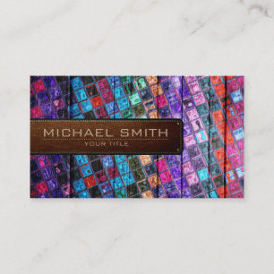 Cartão De Visita Mesquita Pão Elegante De Madeira Mesquaica Olhar #