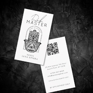 Cartão De Visita Mestre de Reiki Arco de Mão Minimalista Hamsa