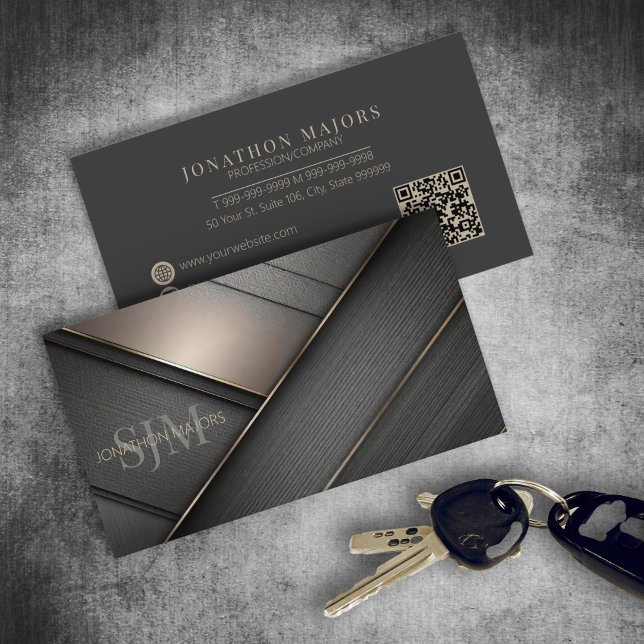 Cartão De Visita Metal and Wood Crosshatch Cinza ID1041 (Criador carregado)