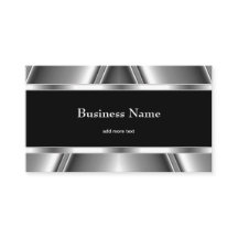 Metal Cromo Estilo Preto e Branco Elegante Prata