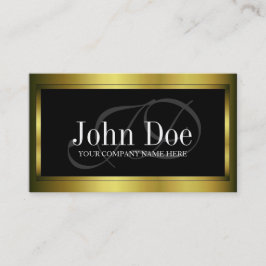 Cartão De Visita Metal Dourado de YourJobTitle metálico