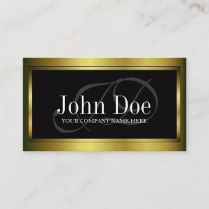Cartão De Visita Metal Dourado de YourJobTitle metálico