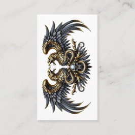 Cartão De Visita Metal Fan Badetuch Adler mit Totenkopf