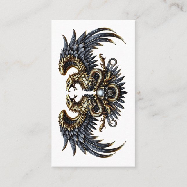 Cartão De Visita Metal Fan Badetuch Adler mit Totenkopf (Frente)