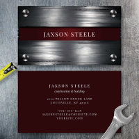 Metal Industrial e Acento Burgundy