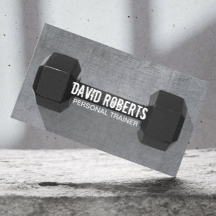 Cartão De Visita Metal legal do Dumbbell profissional do instrutor