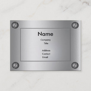 Cartão De Visita Metal lustroso Groovy -