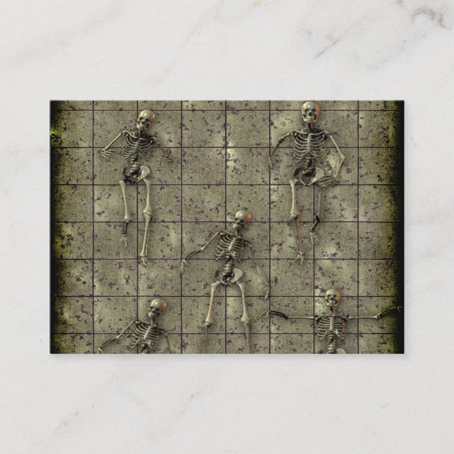 Cartão De Visita Metal oxidado com esqueletos (Frente)