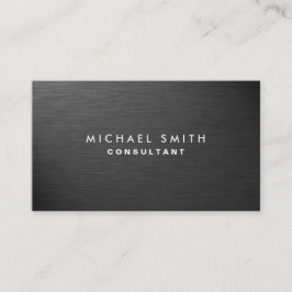 Cartão De Visita Metal preto moderno e elegante profissional