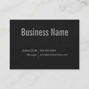 Cartão De Visita Metal preto simples
