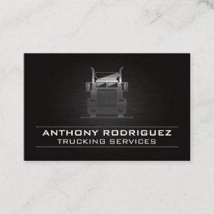 Cartão De Visita Metal Semi Truck   Driver   Logística