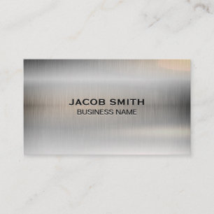 Cartão De Visita Metálico Brutado Alto-Brilho