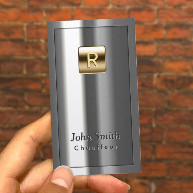 Cartão de visita Metálico de Recursos de Logotipo  (Criador carregado)