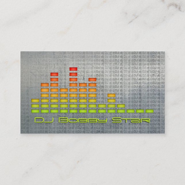 Cartão de visita metálico do equalizador legal do (Frente)