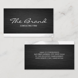 Cartão De Visita Metálico Escuro Moderno | Contexto moderno