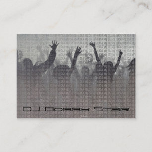 Cartão de visita metálico legal do DJ