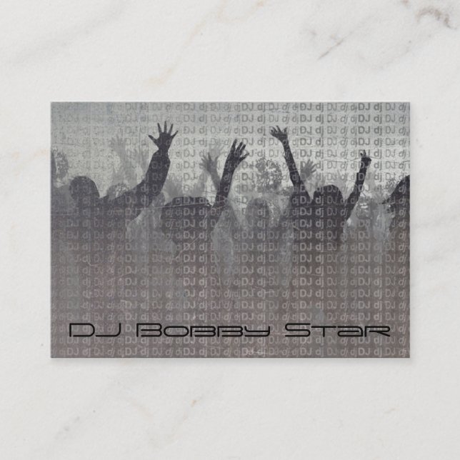 Cartão de visita metálico legal do DJ (Frente)