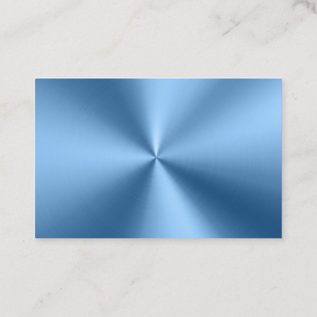 Cartão de visita metálico-moderno Chic Blue (Verso)