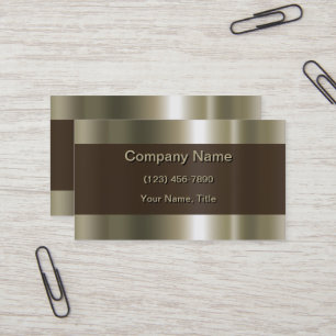 Cartão De Visita Metálico Polido Moderno