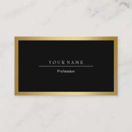 Cartão de visita Metálico Preto Mínimo do Quadro d