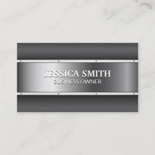 Cartão De Visita Metálico Rivetes Metais