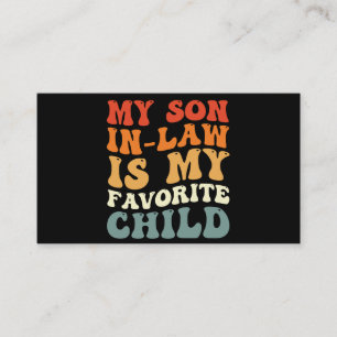 Cartão De Visita Meu Genro É Meu Filho Favorito Família Groovy