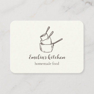 Cartão De Visita Meu logotipo de cozinha minúsculo código qr deixe 