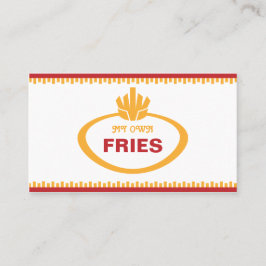 Cartão De Visita Meu próprio frita