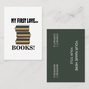 Cartão De Visita Meus Livros Meu Primeiro Amor Livros
