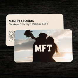 Cartão de visita MFT para terapêutica de casamento