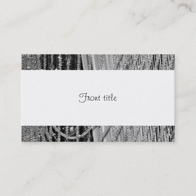 Cartão De Visita Miçangas de Vidro de Dissipação Elegante (Frente)