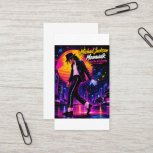 Cartão De Visita Michael Jackson Moonwalk Rei do Pop Tributo Retro