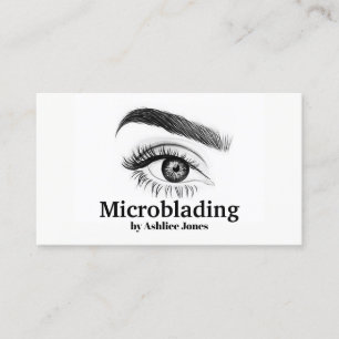 Cartão De Visita Microbata, sobrancelhas, tatuagem, maquiagem perma