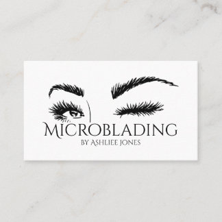 Cartão De Visita Microbata, sobrancelhas, tatuagem, maquiagem perma